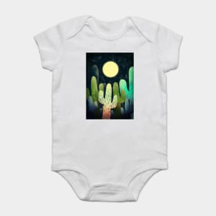 Night Time Cactus Baby Bodysuit